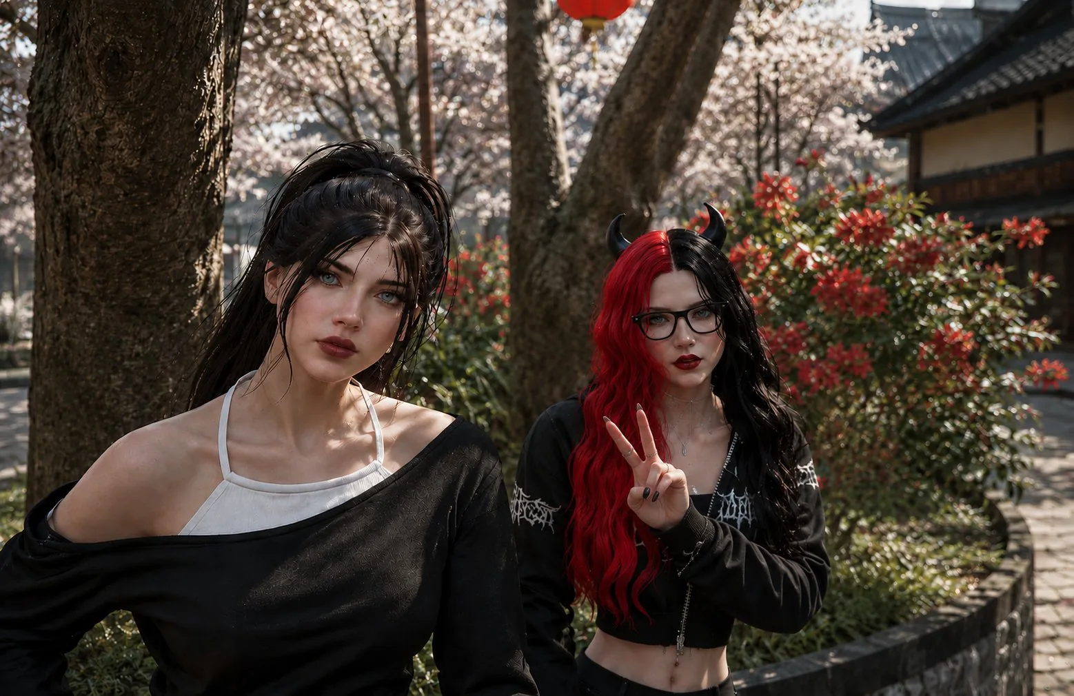The Sisters in the blossom district